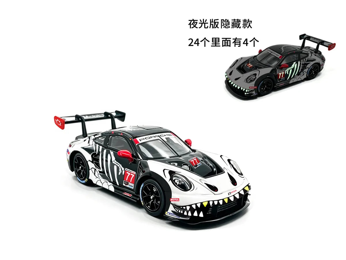 (Coming Soon) JICAR 1:64 911 GT3 R Black "Skeleton"