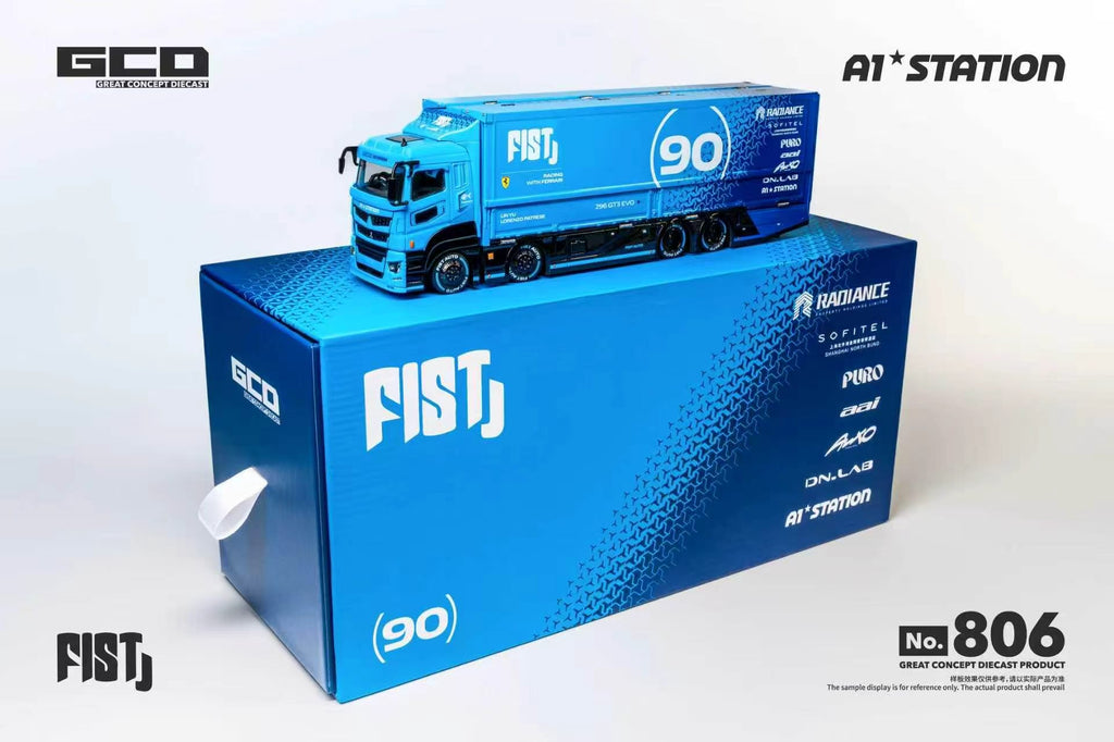 (Coming Soon) GCD 1/64 FIST TEAM LBWK Mitsubishi FUSO SUPER GREAT Container Truck (APA Xpo Foshan 2026) RHD Diecast Model