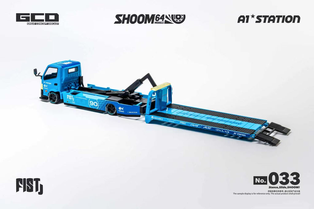 (Coming Soon) SHOOM 1/64 FIST TEAM HINO 300 Custom Drop-Bed Car Carrier (APA Xpo Foshan 2026) LHD