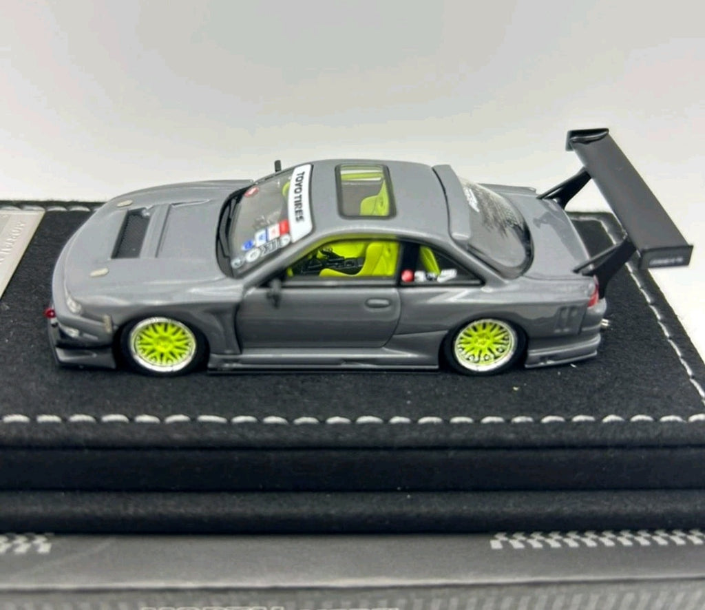 (Coming Soon) MORTALMODEL 1:64 Siliva S14 HEC 2025 Exclusive - Malaya Hobby Grey Nissan GT-SPEC V2 Seiji Ookawara LE Diecast Model