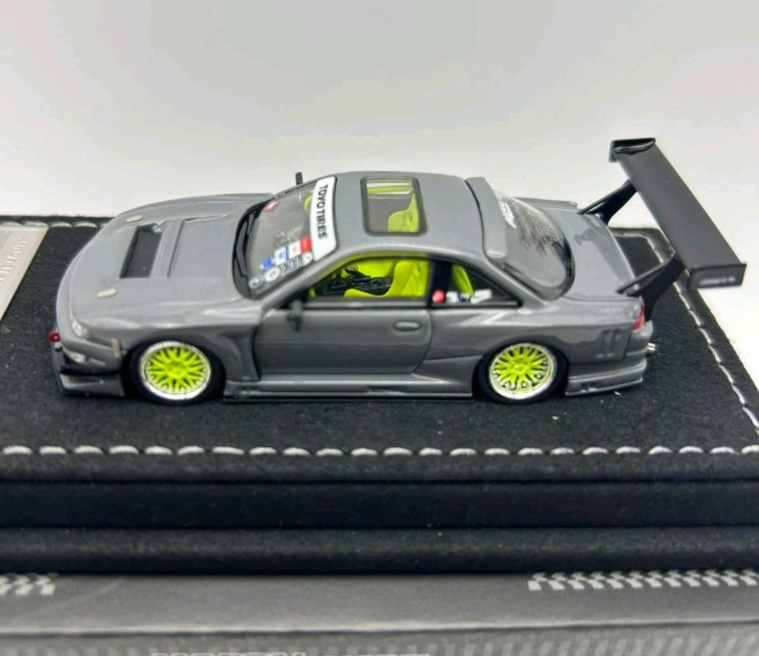 (Coming Soon) MORTALMODEL 1:64 Siliva S14 HEC 2025 Exclusive - Malaya Hobby Grey Nissan GT-SPEC V2 Seiji Ookawara LE Diecast Model