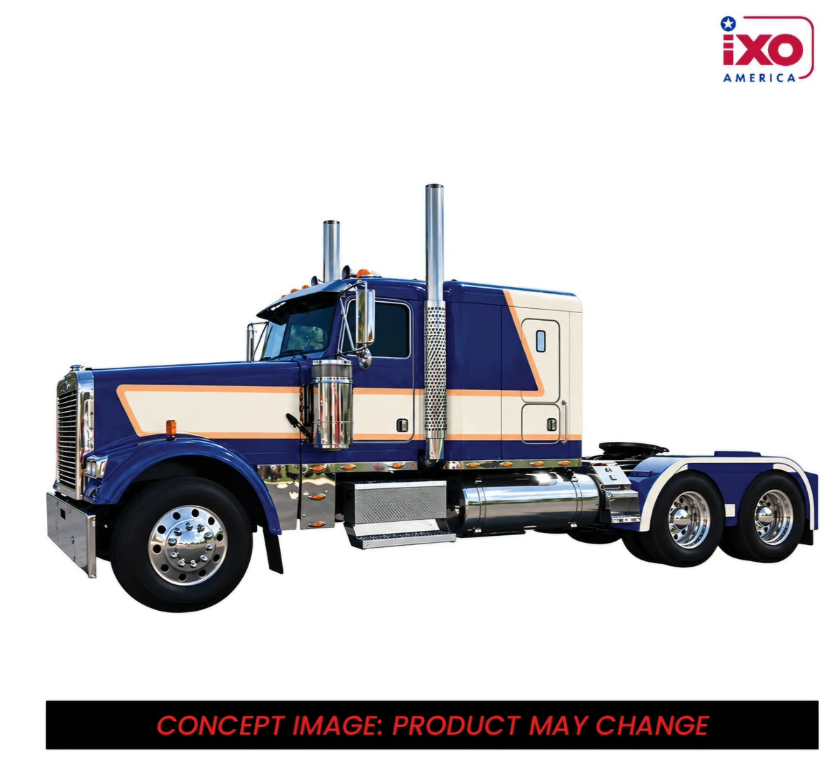 (Coming Soon) IXOAMERICA 1:64 1998 Freightliner Classic - Blue, Cream, and Peach