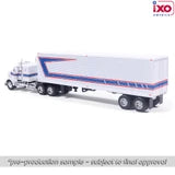 (Coming Soon) IXOAMERICA 1:64 1976 Kenworth W900 with vintage trailer - Red, White, Blue
