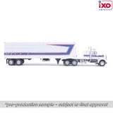 (Coming Soon) IXOAMERICA 1:64 1976 Kenworth W900 with vintage trailer - Red, White, Blue