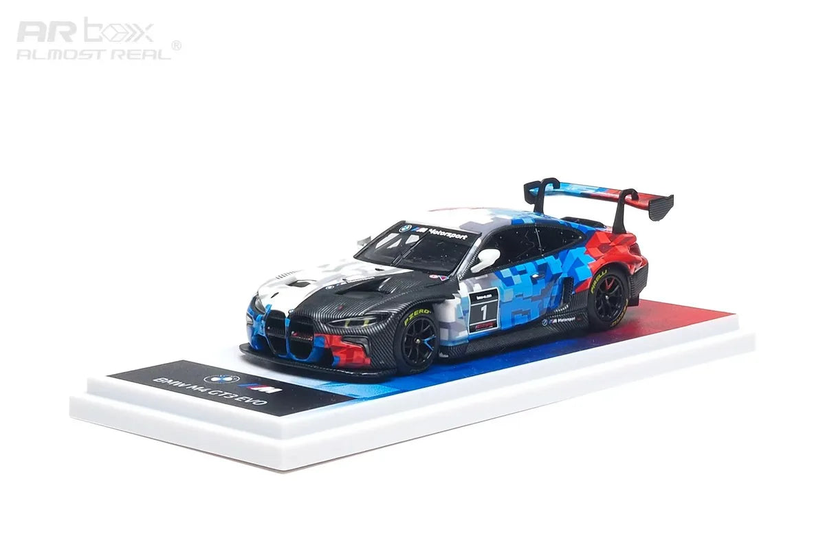 (Coming Soon) ALMOSTREAL 1:64 AR Box BMW M4 GT3 EVO (G82) Red, White, Blue Diecast Model Car