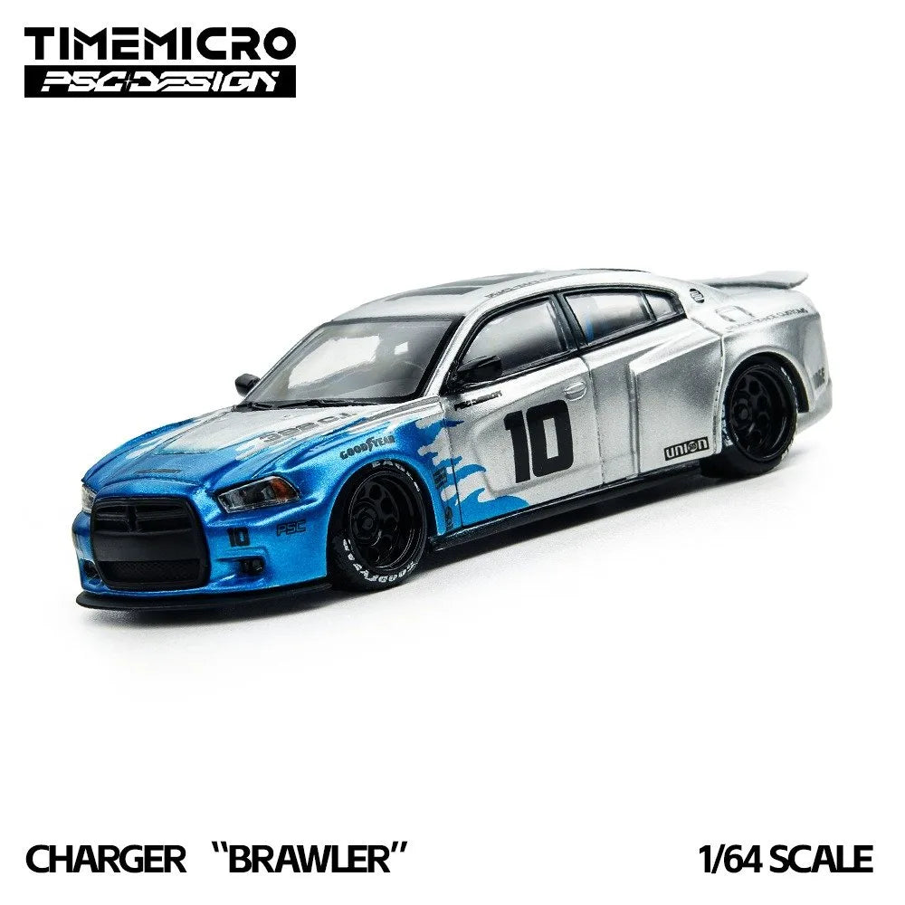 (Coming Soon) TIMEMICRO × PSC DESIGN 1:64 Charger "Brawler" Blue Blaze