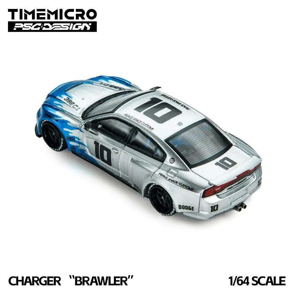 (Coming Soon) TIMEMICRO × PSC DESIGN 1:64 Charger "Brawler" Blue Blaze