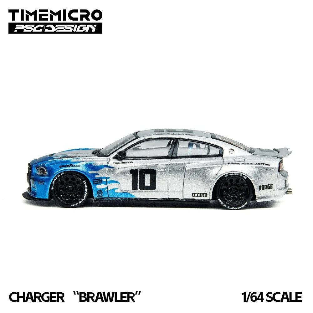 (Coming Soon) TIMEMICRO × PSC DESIGN 1:64 Charger "Brawler" Blue Blaze