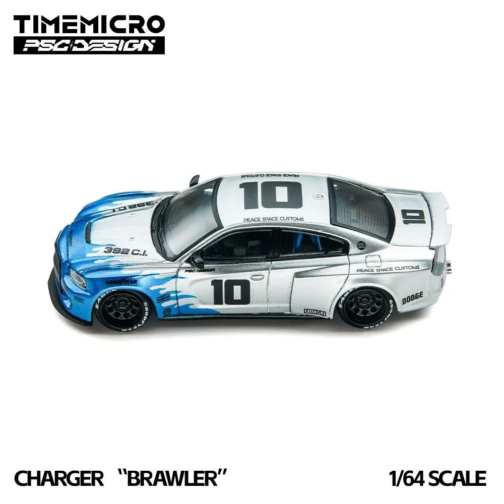 (Coming Soon) TIMEMICRO × PSC DESIGN 1:64 Charger "Brawler" Blue Blaze