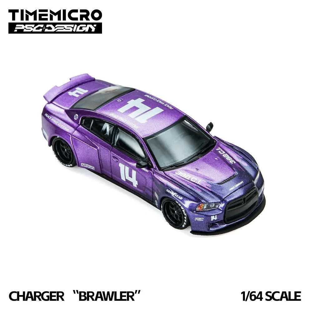 (Coming Soon) TIMEMICRO × PSC DESIGN 1:64 Charger "Brawler" Plum Crazy