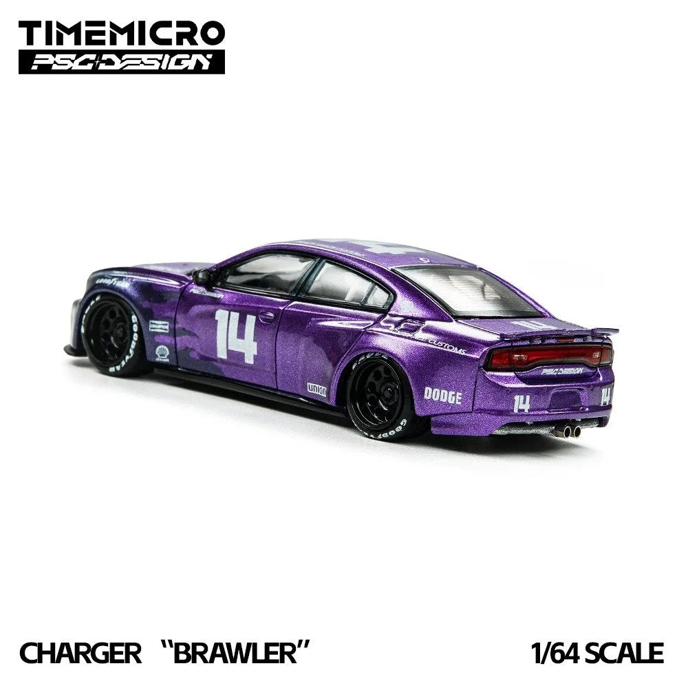 (Coming Soon) TIMEMICRO × PSC DESIGN 1:64 Charger "Brawler" Plum Crazy