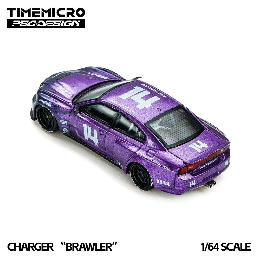 (Coming Soon) TIMEMICRO × PSC DESIGN 1:64 Charger "Brawler" Plum Crazy
