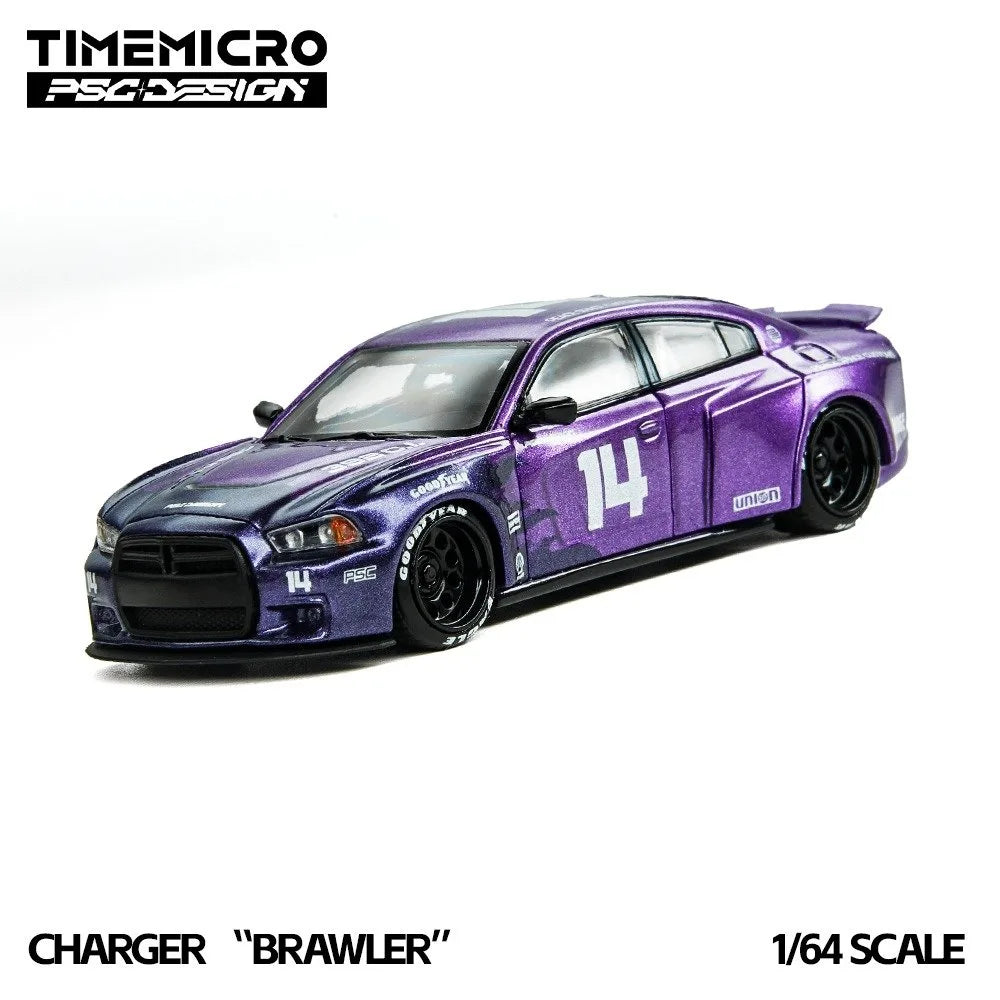 (Coming Soon) TIMEMICRO × PSC DESIGN 1:64 Charger "Brawler" Plum Crazy
