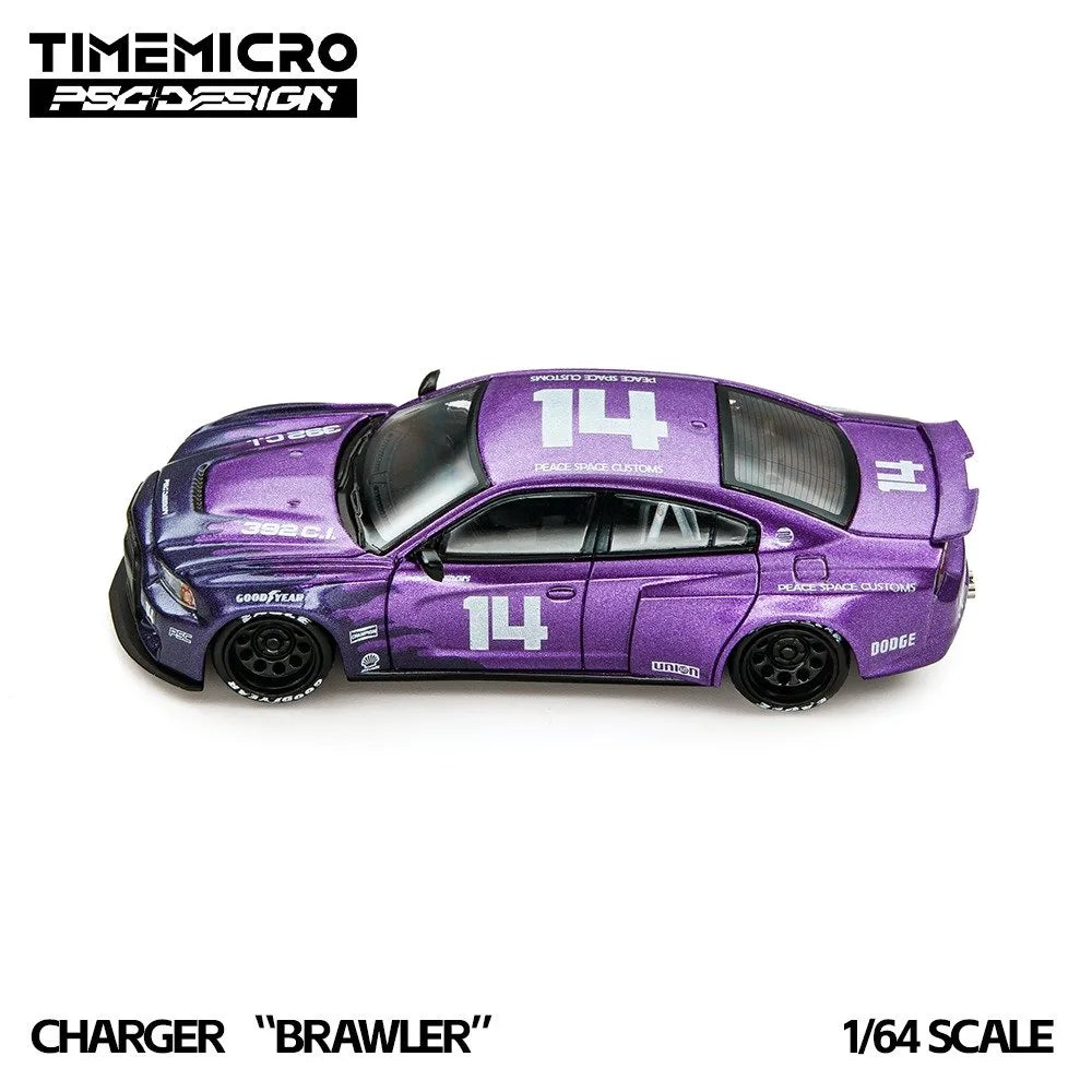(Coming Soon) TIMEMICRO × PSC DESIGN 1:64 Charger "Brawler" Plum Crazy