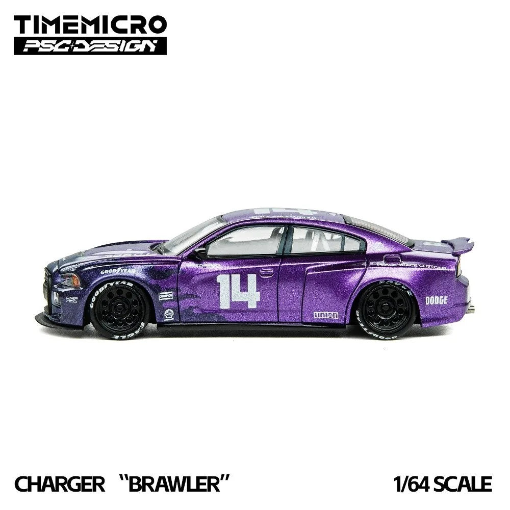 (Coming Soon) TIMEMICRO × PSC DESIGN 1:64 Charger "Brawler" Plum Crazy