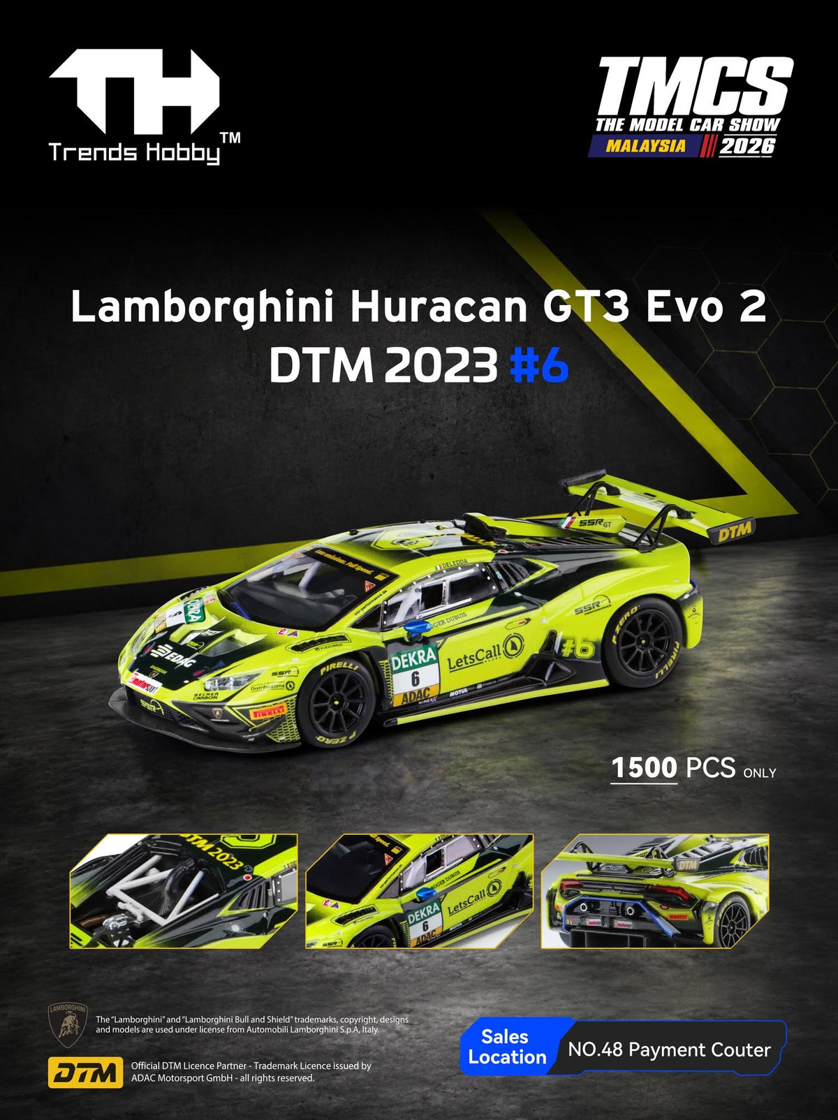(Coming Soon) TRENDS HOBBY 1:64 Lamborghini Huracán GT3 Evo2 #6 | TMCS 2026 Event Exclusive