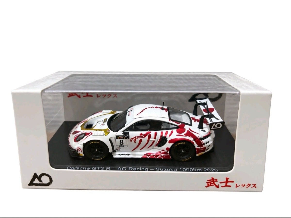 SPARK 1:64 Porsche 911 GT3 R "Bushi" - Suzuka 1000 km 2026 - AO Racing - Presentation Model (Suzuka Event Exclusive)