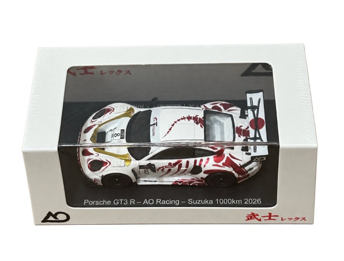 SPARK 1:64 Porsche 911 GT3 R "Bushi" - Suzuka 1000 km 2026 - AO Racing - Presentation Model (Suzuka Event Exclusive)
