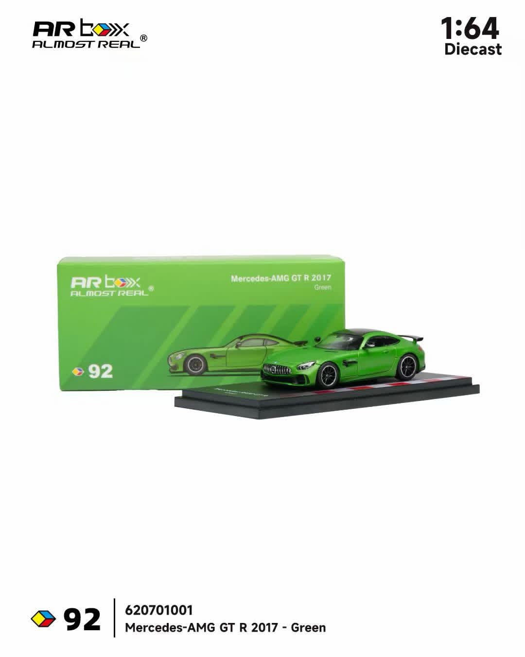 (Coming Soon) ALMOSTEEAL 1/64 Mercedes-AMG GT R 2017 Green (CTE 2026 Event Edition)