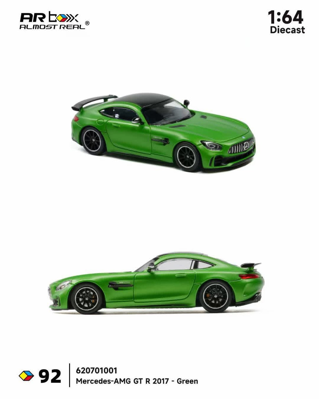 (Coming Soon) ALMOSTEEAL 1/64 Mercedes-AMG GT R 2017 Green (CTE 2026 Event Edition)