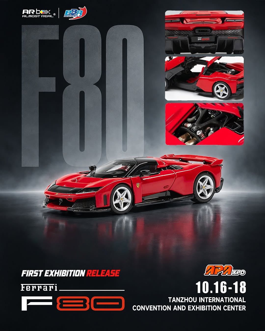 (Coming Soon) BBR 1/64 Ferrari F80 Rosso Corsa with Silver Wheels (APA XPO 2026 Event Edition)