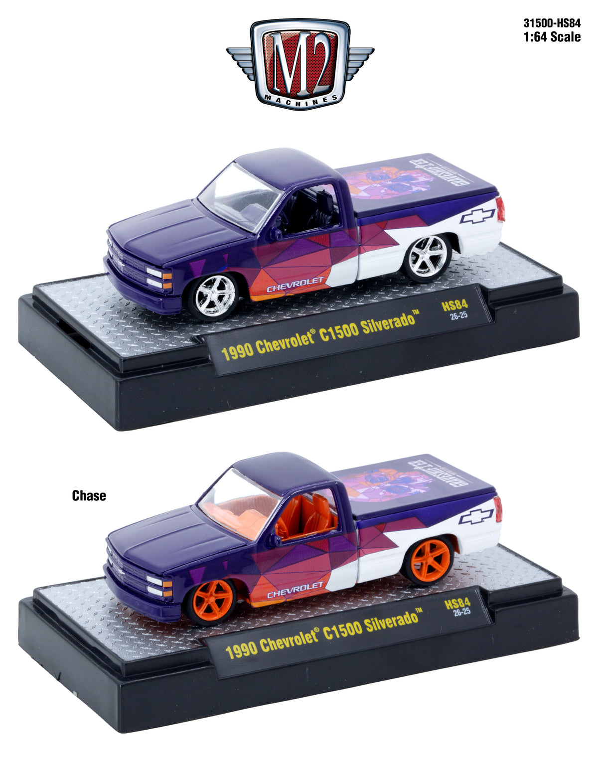 (Coming Soon) M2 MACHINES 1:64 1990 Chevrolet C1500 Siverado with 3D Sprectra Glasses – Hobby Exclusive
