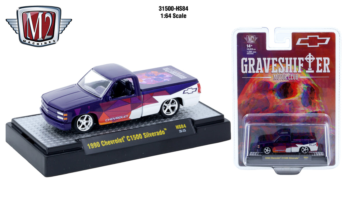 (Coming Soon) M2 MACHINES 1:64 1990 Chevrolet C1500 Siverado with 3D Sprectra Glasses – Hobby Exclusive