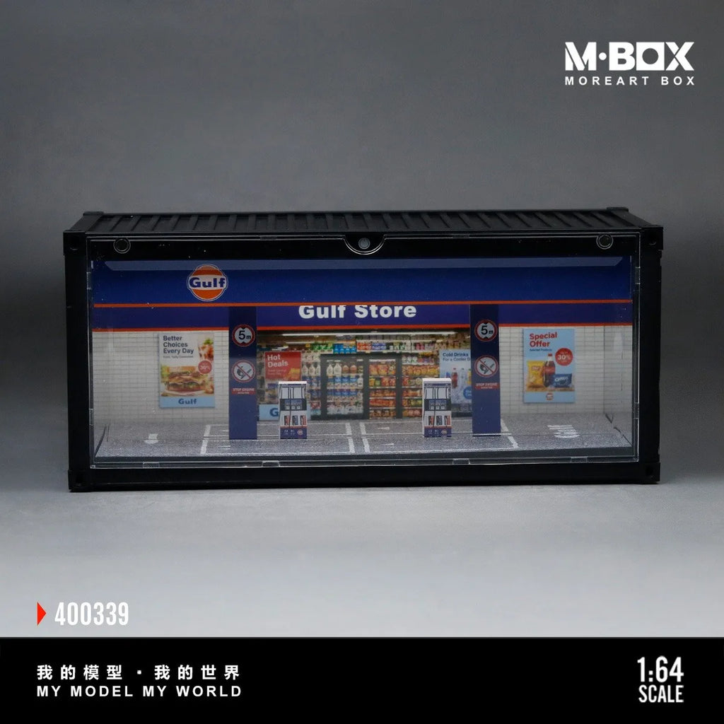 (Coming Soon) MOREART MBOX 1:64 Container Model | Gulf Gas Station Container Scene