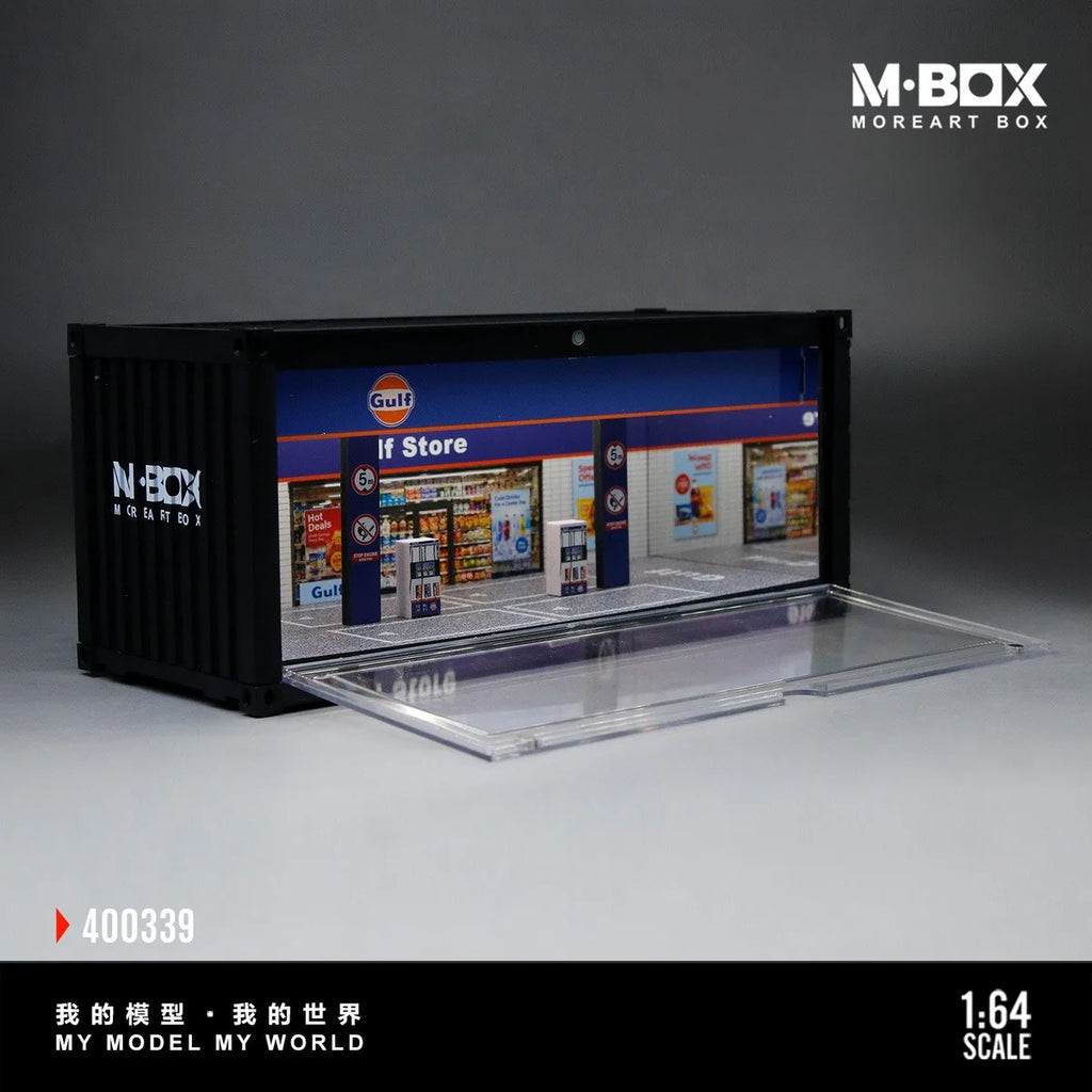 (Coming Soon) MOREART MBOX 1:64 Container Model | Gulf Gas Station Container Scene