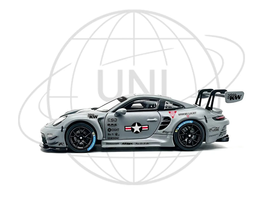 (Coming Soon) UNI Studio 1:64 911 GT3-R Air Force Grey