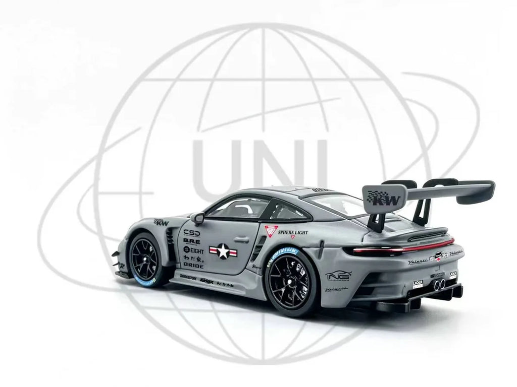 (Coming Soon) UNI Studio 1:64 911 GT3-R Air Force Grey