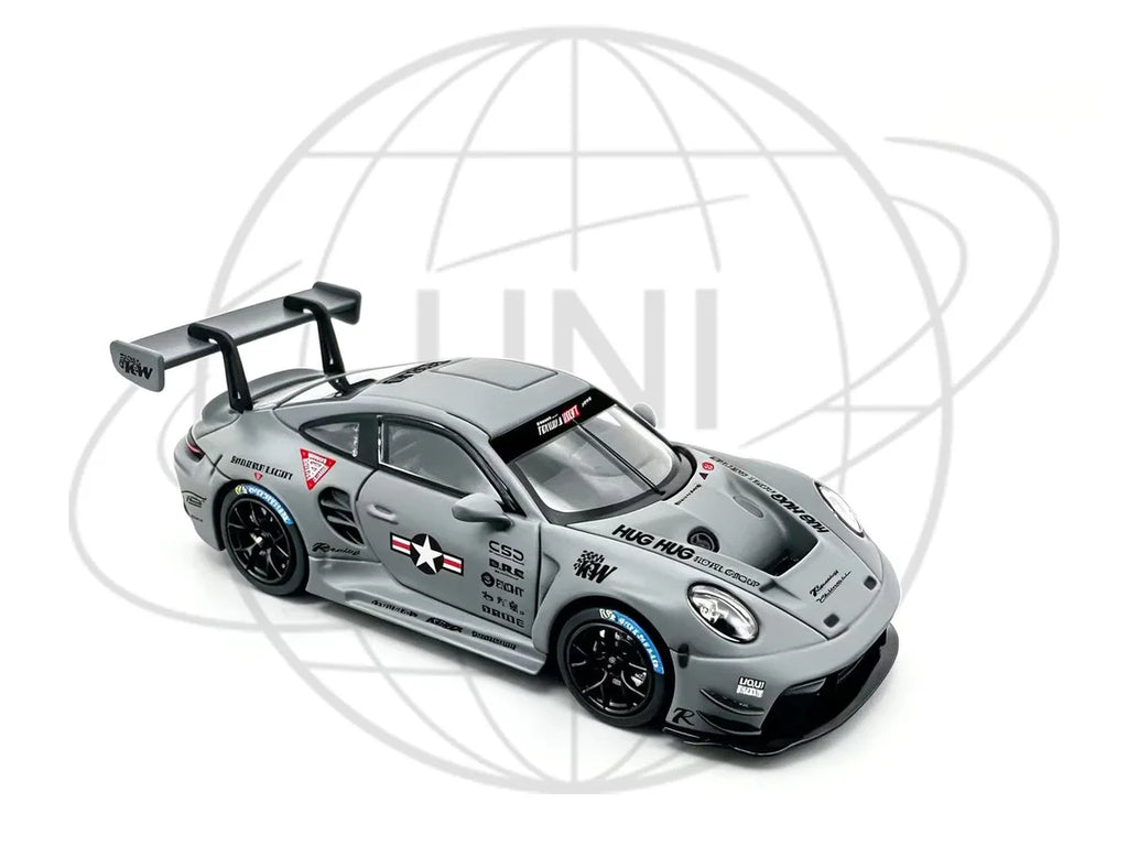 (Coming Soon) UNI Studio 1:64 911 GT3-R Air Force Grey