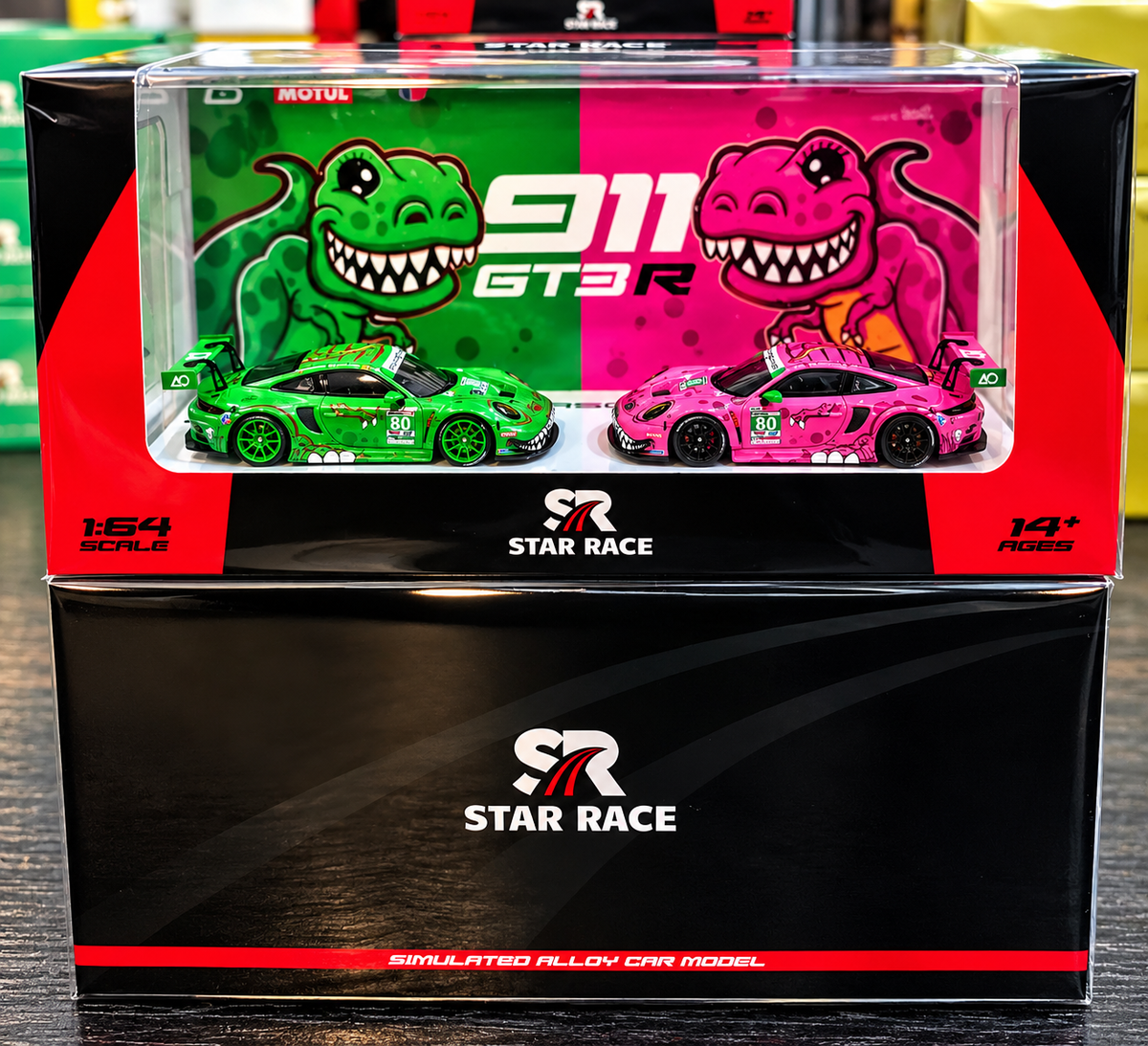 STARRACE 1:64 Typhoon Porsche 911 GT3 Twin Pack - Rexy & Roxy