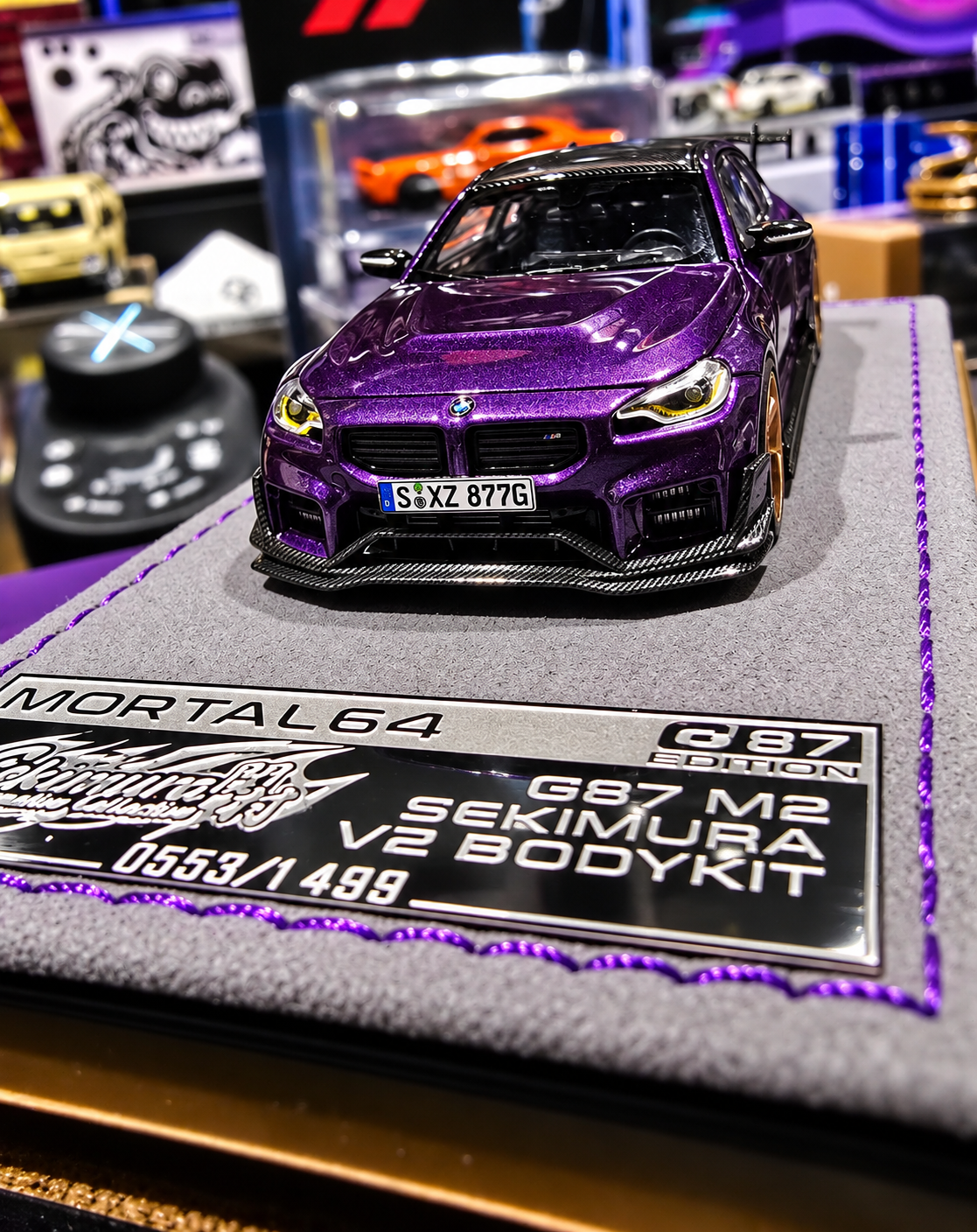 MORTALMODEL 1:64 BMW G87 M2 Sekimura V2 Bodykit | APAxpo Foshan 2026 - Midnight Purple