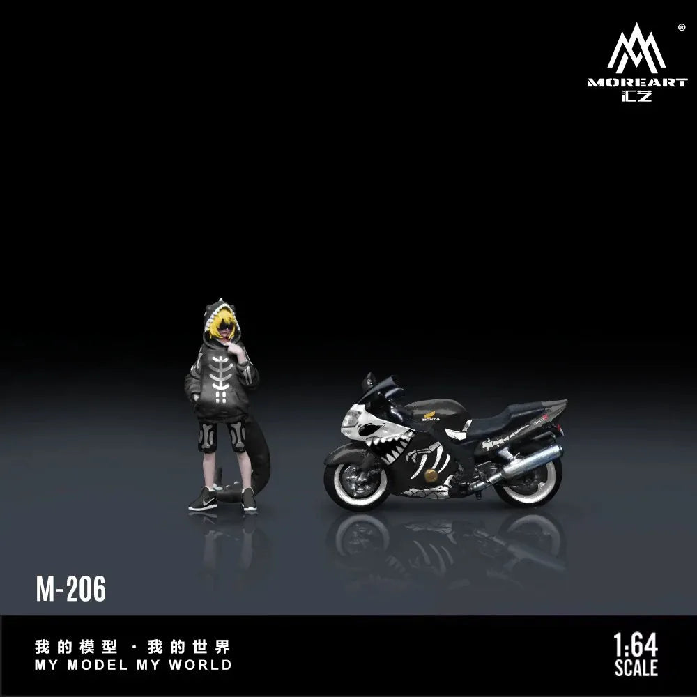 (Coming Soon) MOREART 1:64 Honda CBR1100XX Dragon Bone Bike Manikin