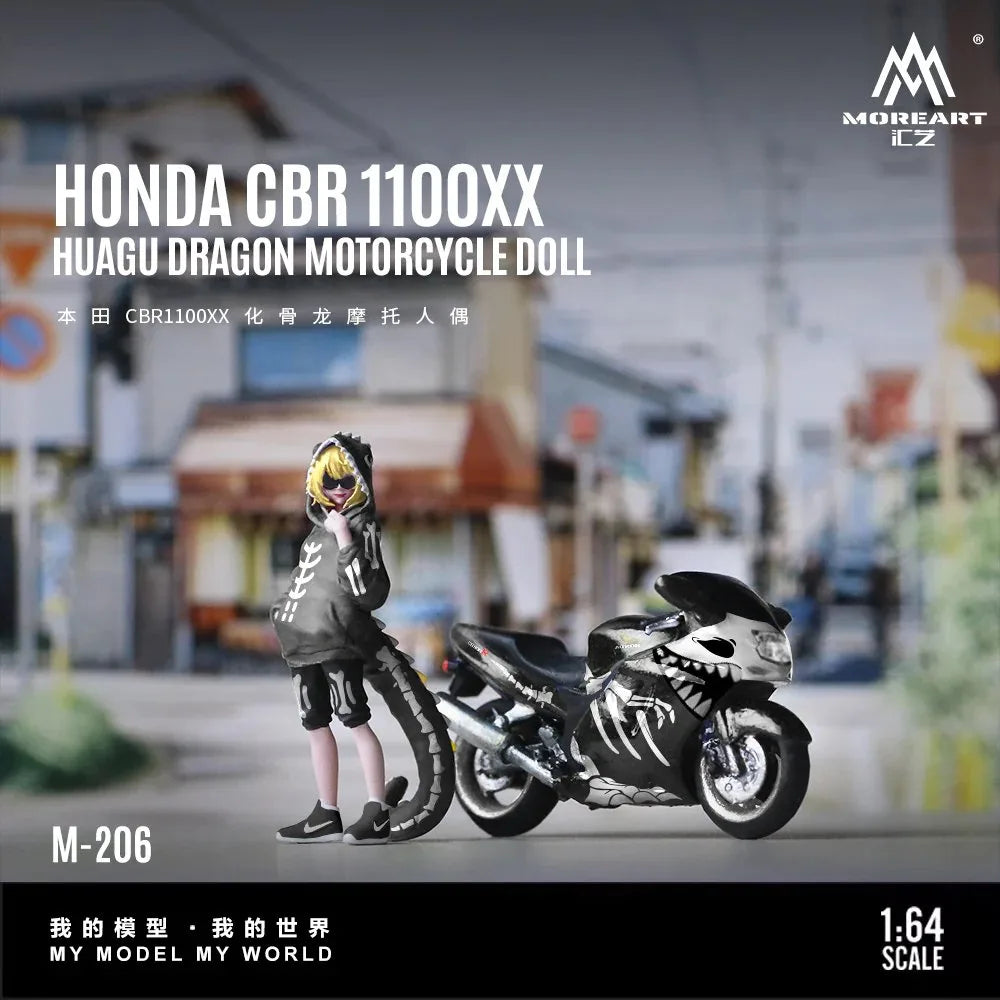 (Coming Soon) MOREART 1:64 Honda CBR1100XX Dragon Bone Bike Manikin