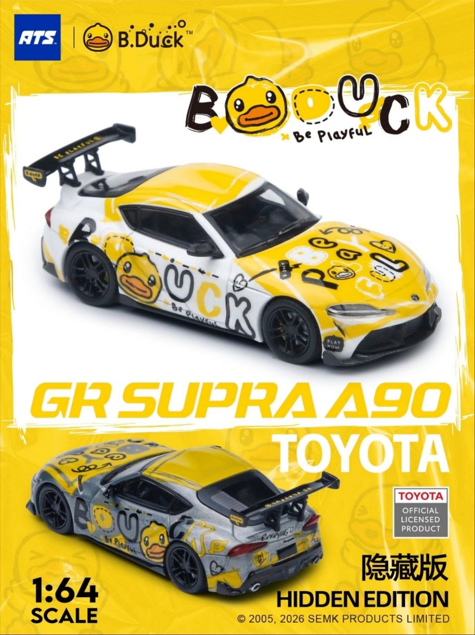 (Coming Soon) ATS 1:64 Toyota GR SUPRA A90 B.Duck **CHASE RANDOMLY DISTRIBUTED**