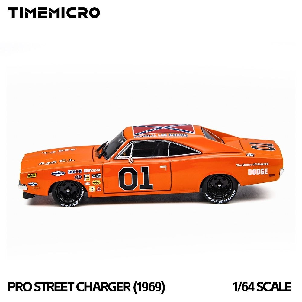(Sold-Out) TIMEMICRO 1:64 Dodge Charger 1969 ProStreet - "General Lee" Hommage NASCAR Livery