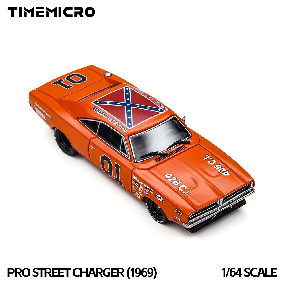 (Sold-Out) TIMEMICRO 1:64 Dodge Charger 1969 ProStreet - "General Lee" Hommage NASCAR Livery