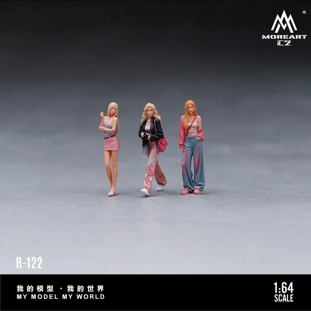 (Coming Soon) MOREART 1:64 Casual Wander Girl Doll Set