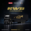 (Coming Soon) MODERNART 1:64 Mercedes Wingspan Dropside Semi-trailer Transporter RWB Coated