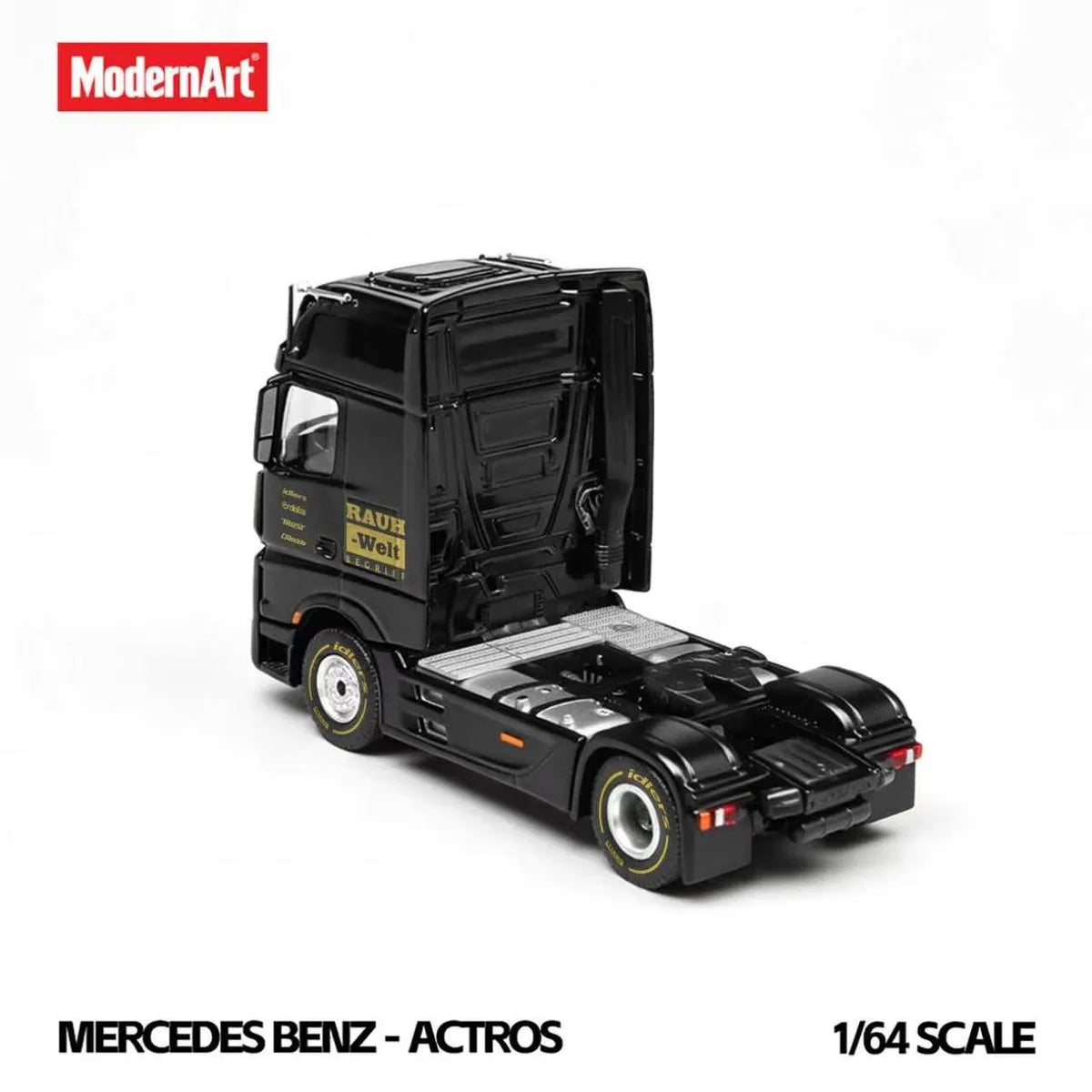 (Coming Soon) MODERNART 1:64 Mercedes Wingspan Dropside Semi-trailer Transporter RWB Coated