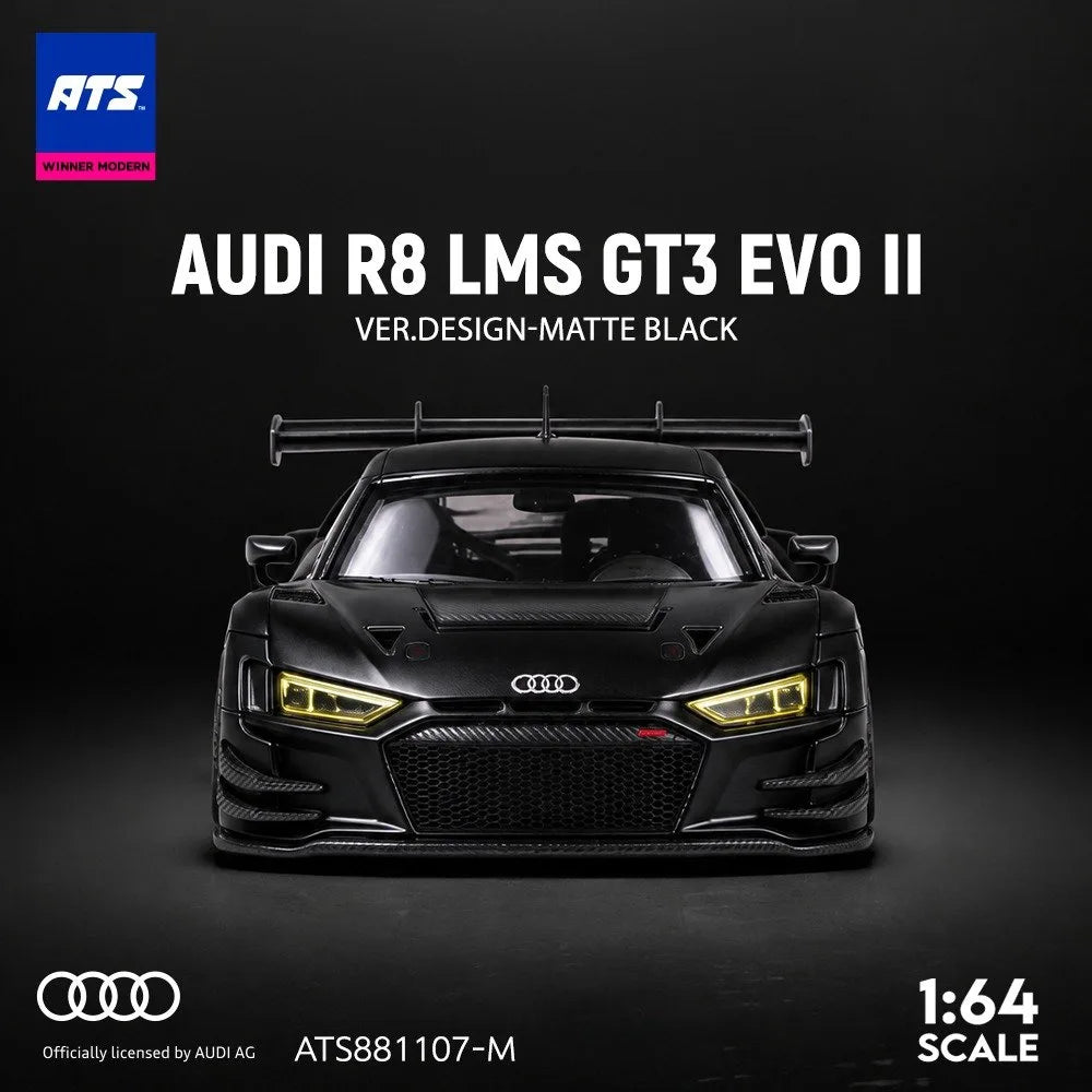 (Coming Soon) ATS & WM 1:64 Audi R8 LMS GT3 EVO II Matte Black