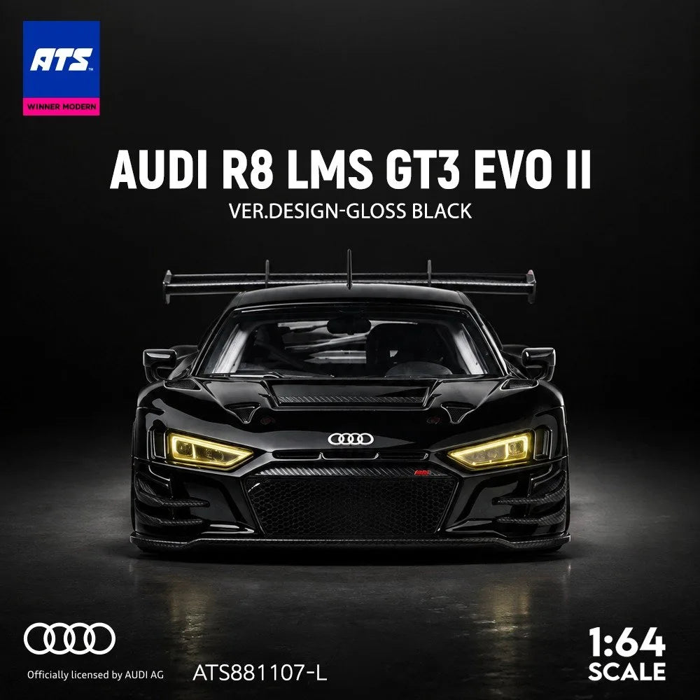 (Coming Soon) ATS & WM 1:64 Audi R8 LMS GT3 EVO II Gloss Black