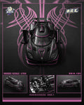 (Coming Soon) DEMONKINGAUTO 1:64 Koenigsegg One:1 Purple Phoenix Carbon