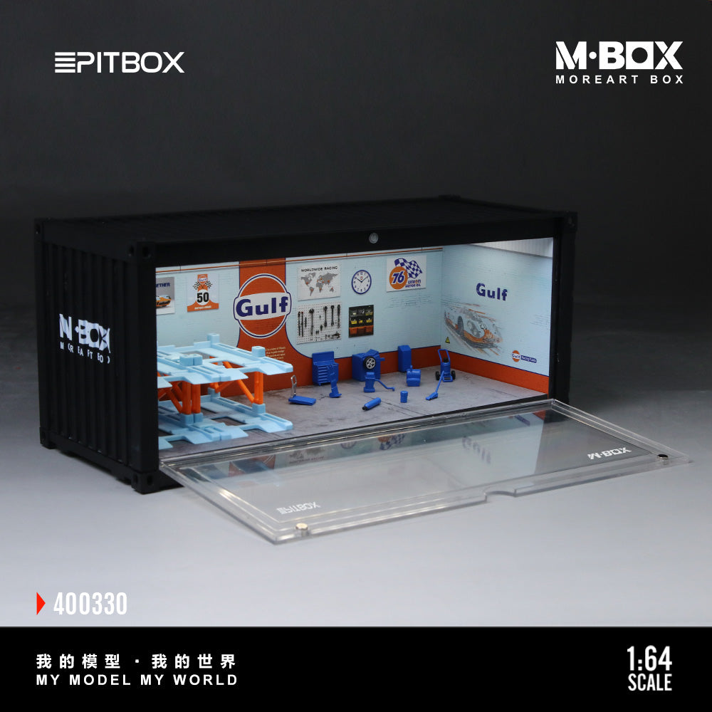 (Coming Soon) MOREART MBOX 1:64 Gulf Livery Repair Workshop Diorama