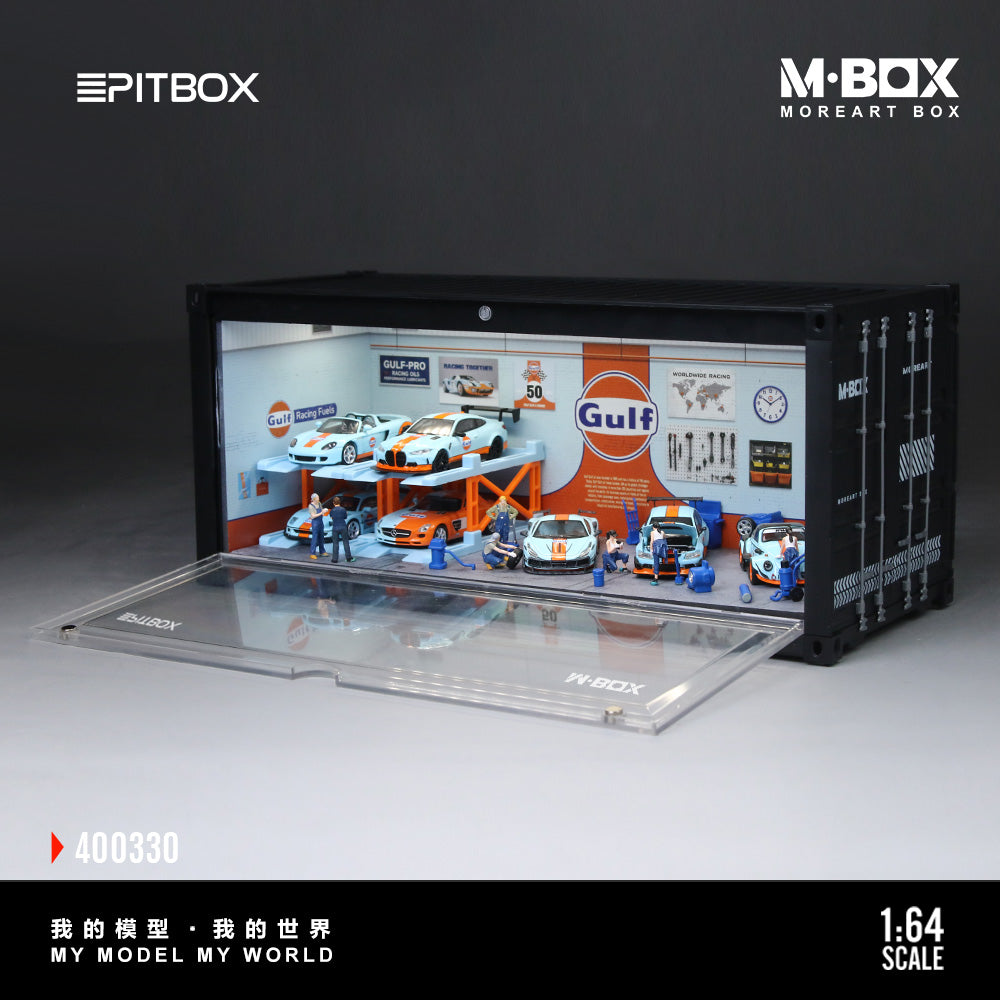 (Coming Soon) MOREART MBOX 1:64 Gulf Livery Repair Workshop Diorama