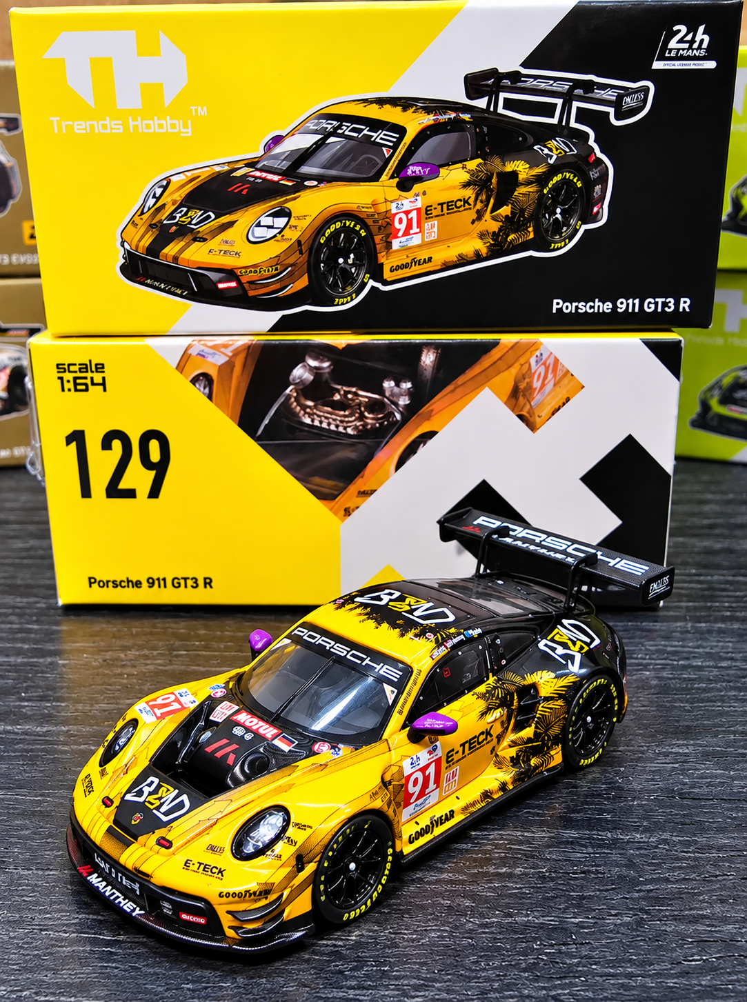 TRENDS HOBBY 1:64 Porsche 911 GT3 R – EMA Motorsport – LeMans 24H 2024 #91