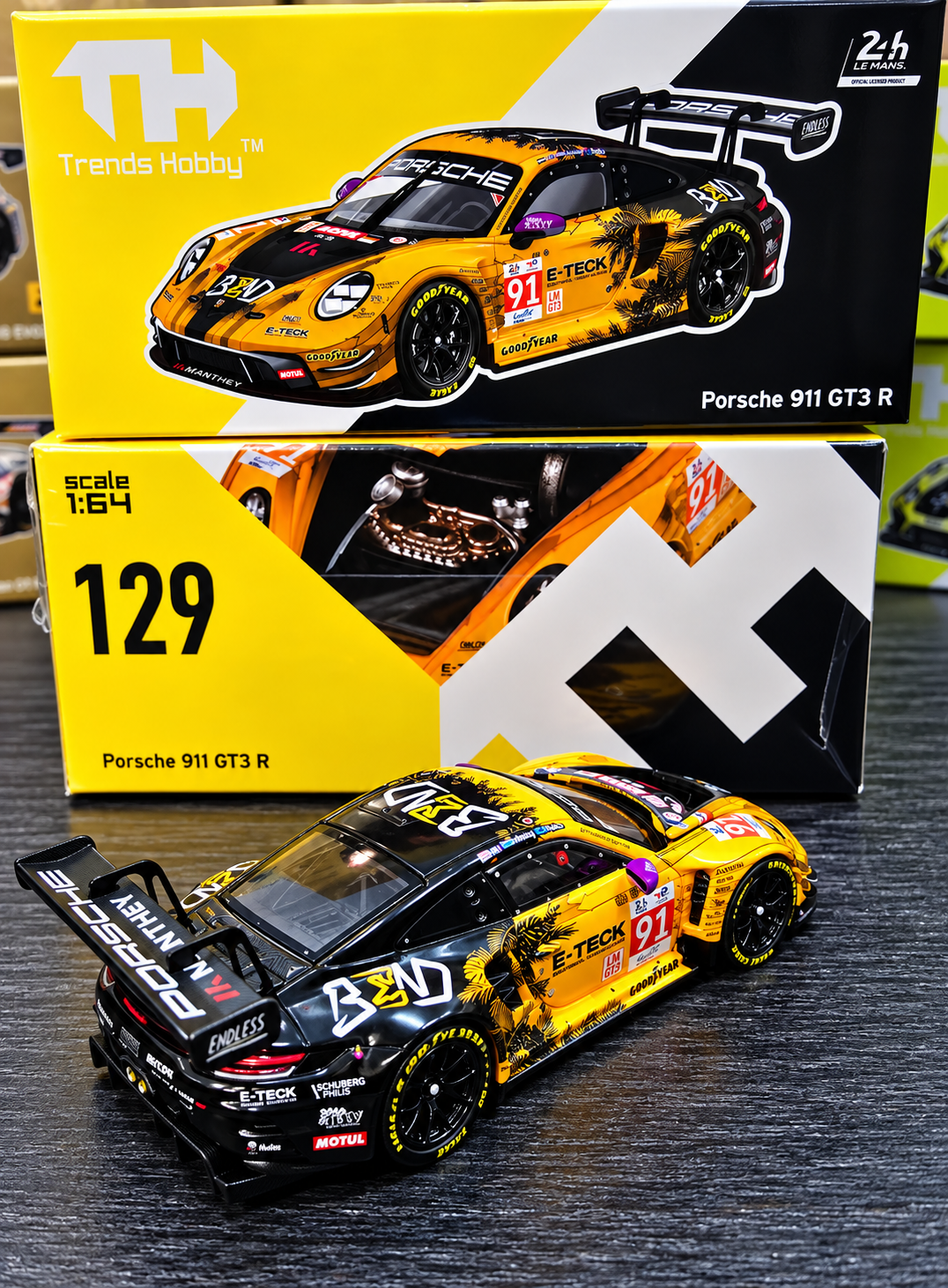 TRENDS HOBBY 1:64 Porsche 911 GT3 R – EMA Motorsport – LeMans 24H 2024 #91