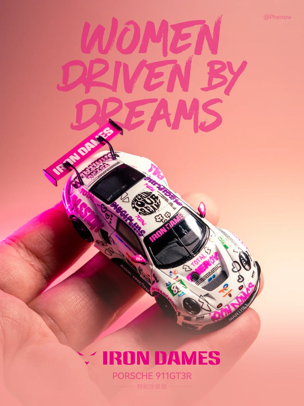 STARRACE Porsche 992 GT3 R White Pink Iron Dames #85